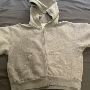 TNA Gray Zip-Up Hoodie Sweatshirt